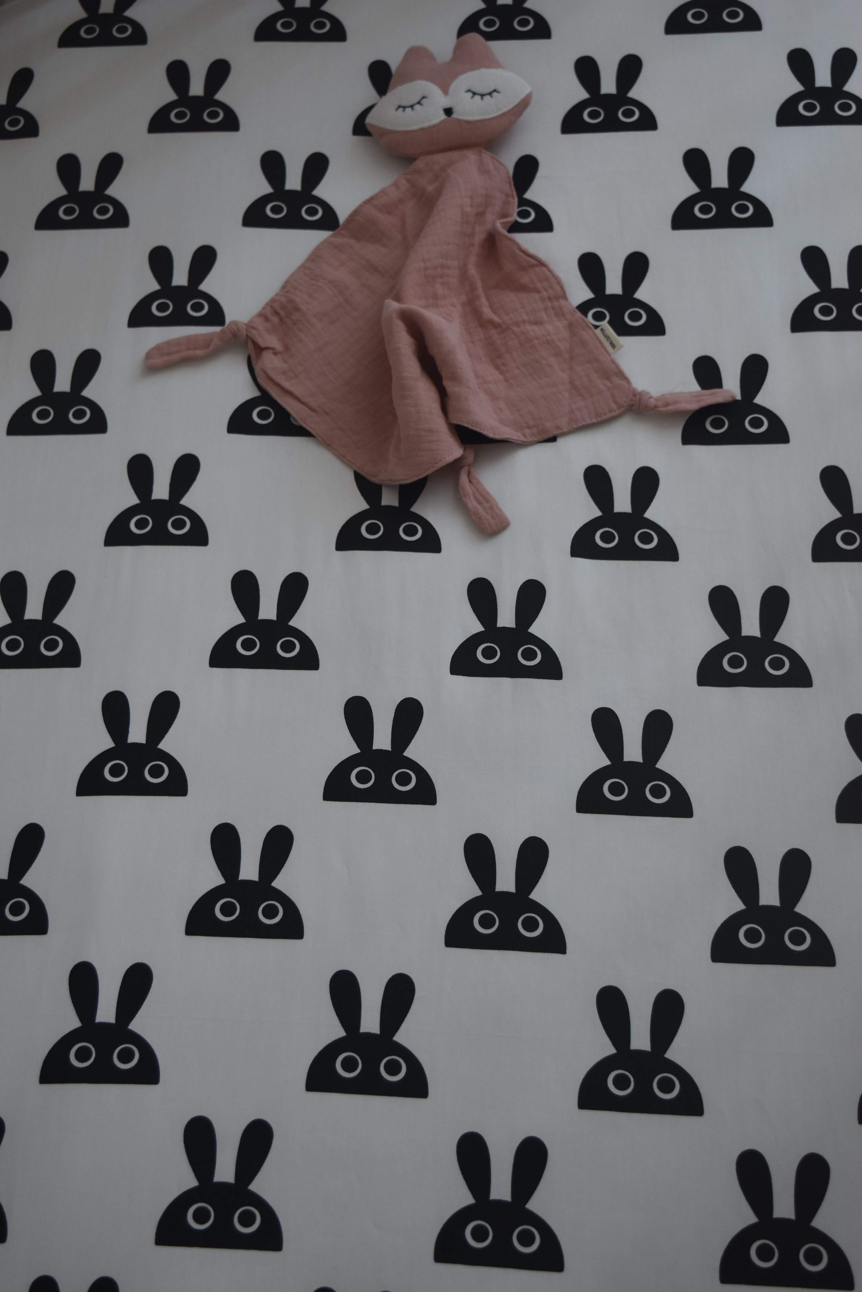 BUNNIES  Rabbit Print Crib Sheet